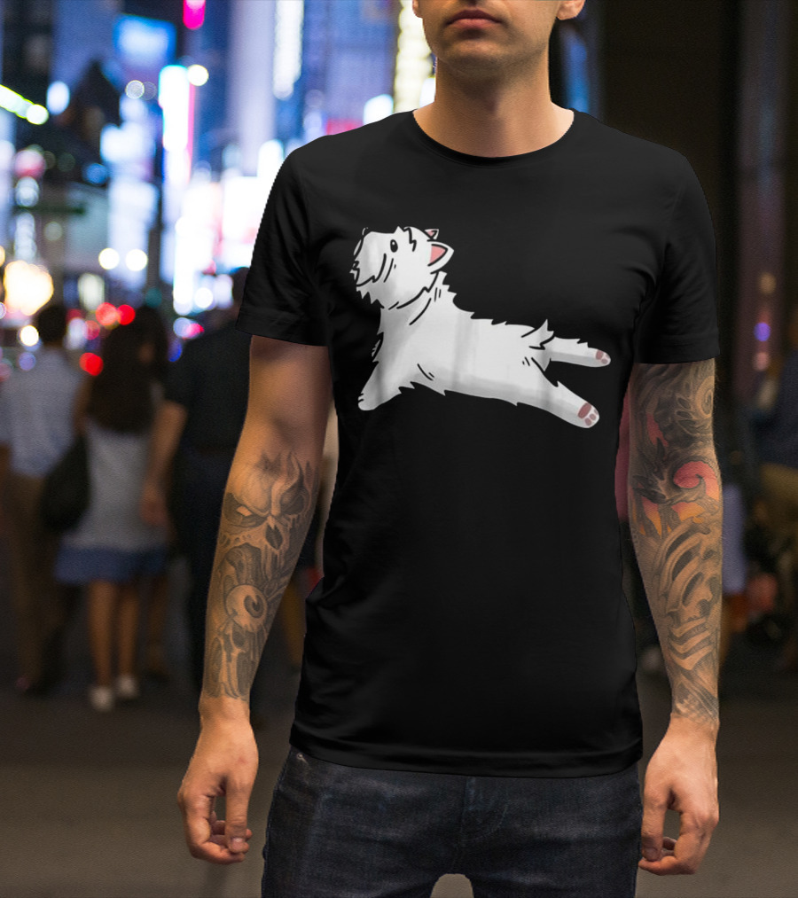 Westie In Relaxed Yoga Pose Cute And Humorous Dog T-Shirt