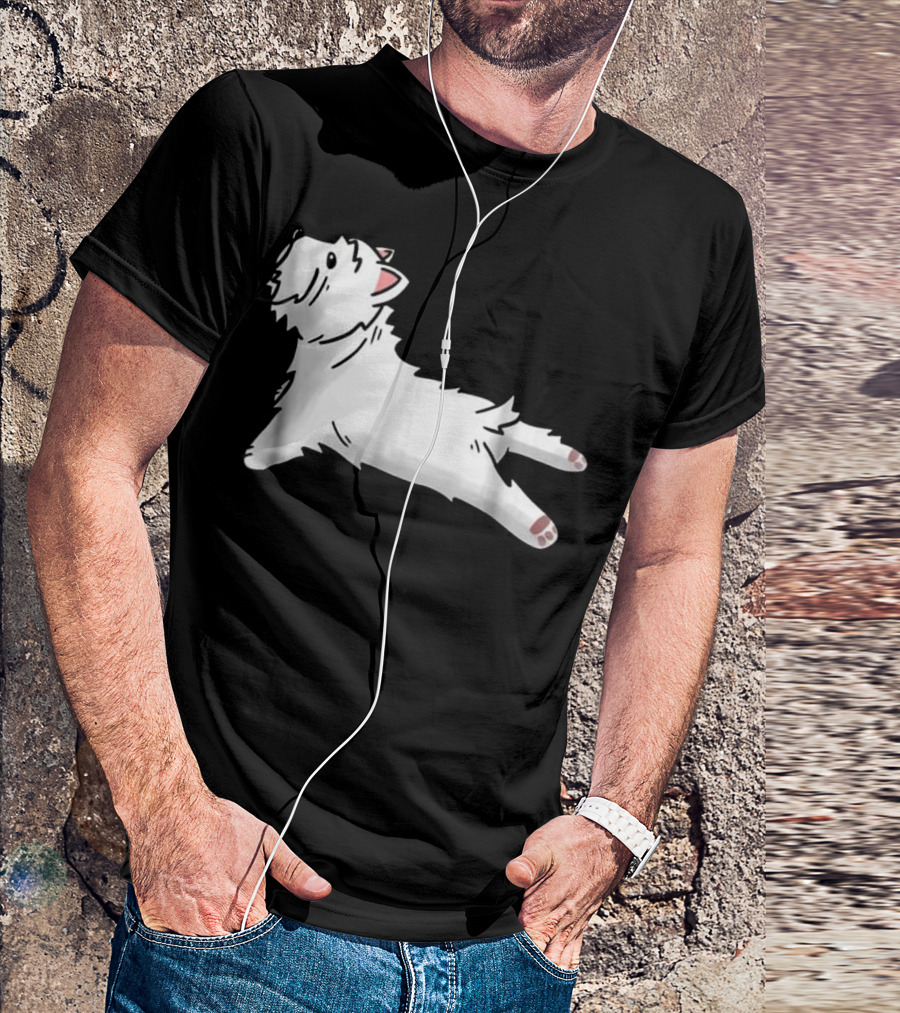 Westie In Relaxed Yoga Pose Cute And Humorous Dog T-Shirt