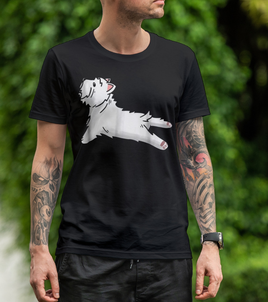 Westie In Relaxed Yoga Pose Cute And Humorous Dog T-Shirt