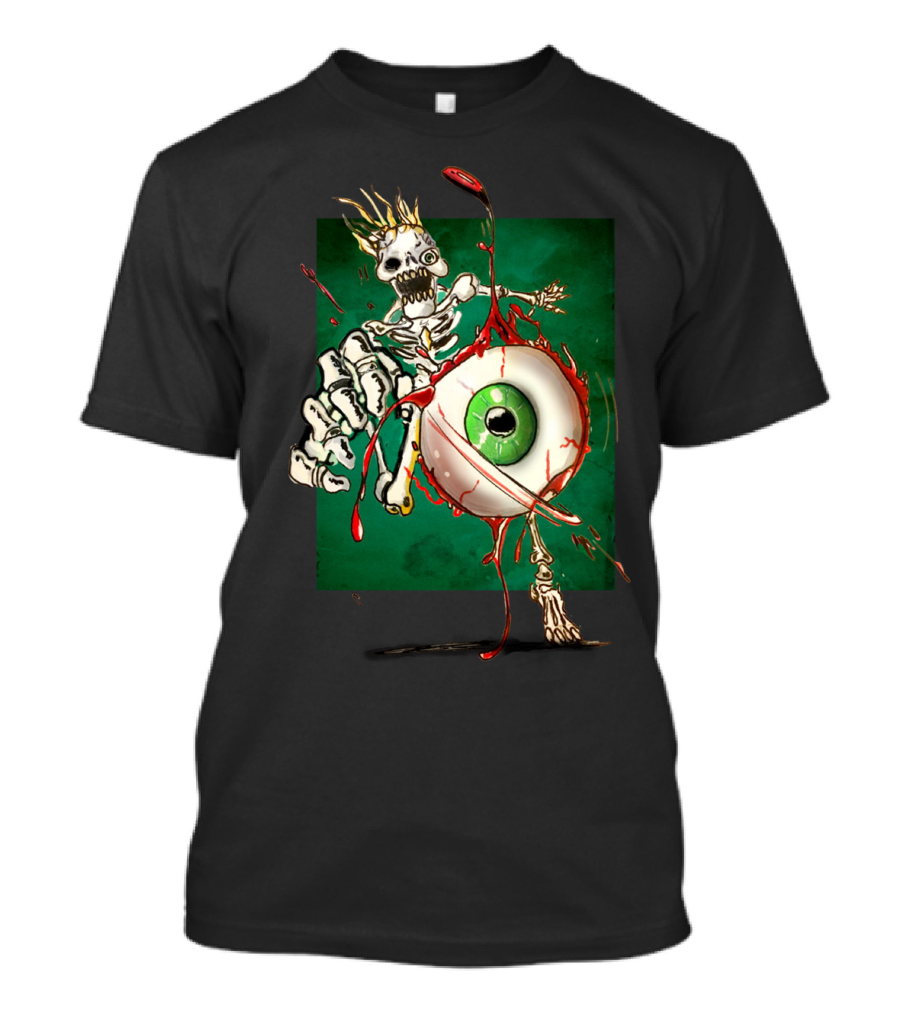 Catch Me If You Can Skeleton And Eyeball Chase T-Shirt