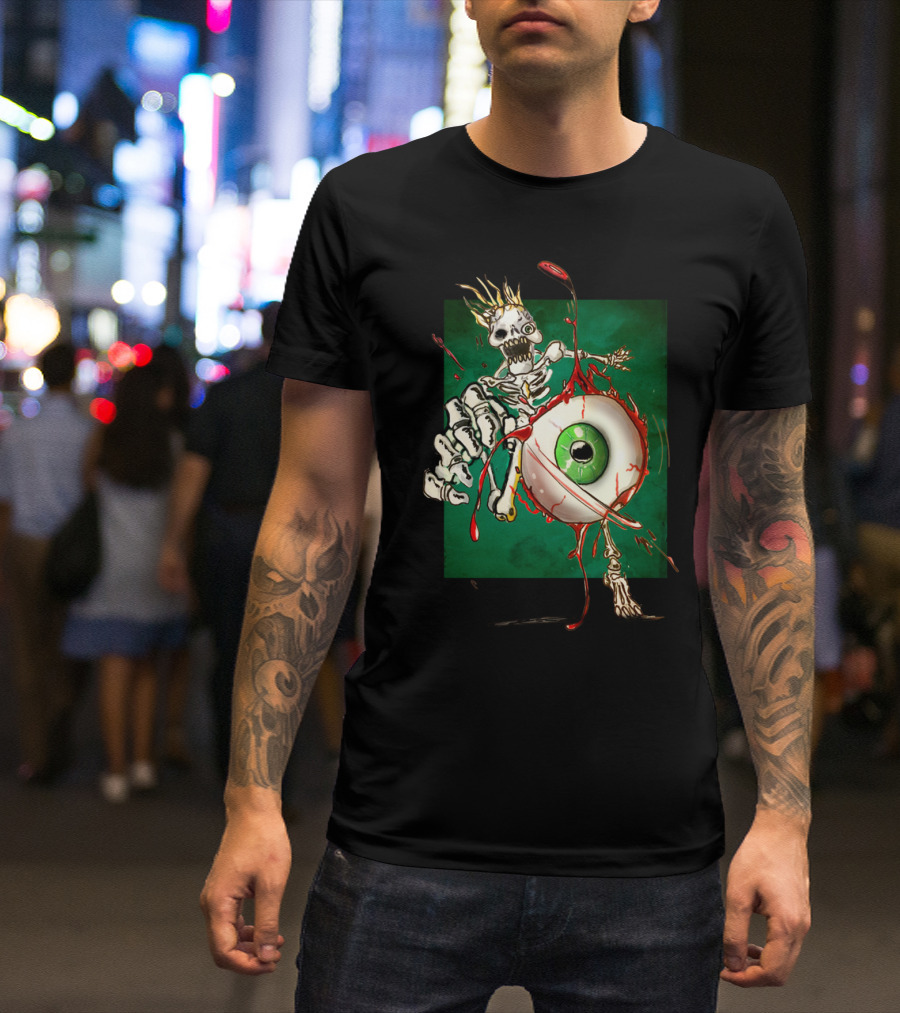 Catch Me If You Can Skeleton And Eyeball Chase T-Shirt