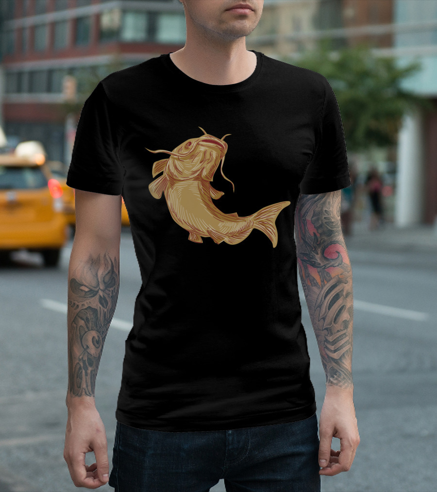 Catfish Mud Catfish Drawing T-Shirt