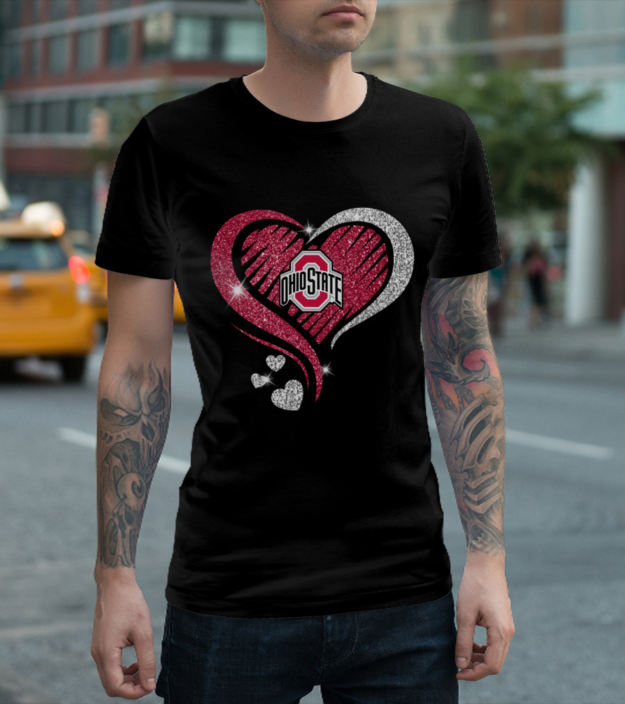OHIO STATE SPARKLING HEART T-Shirt
