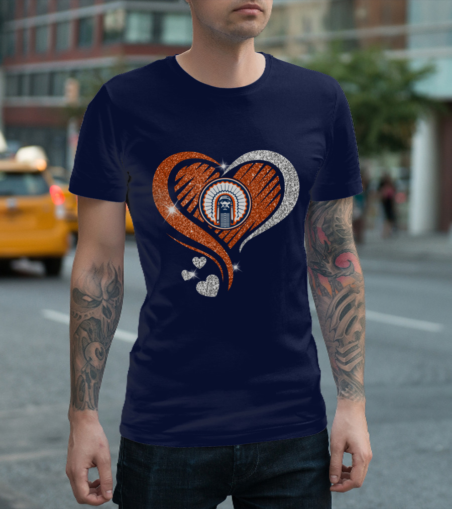 Illinois Tribal Chief Heart T-Shirt