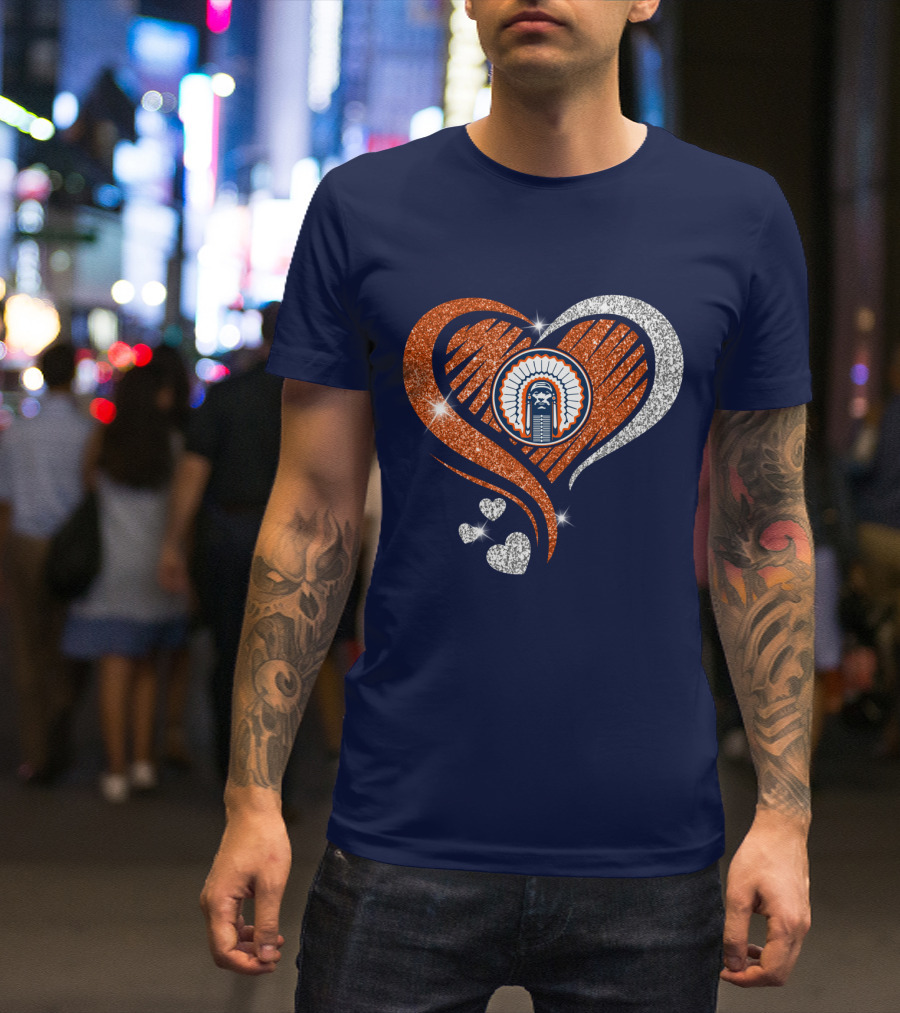 Illinois Tribal Chief Heart T-Shirt