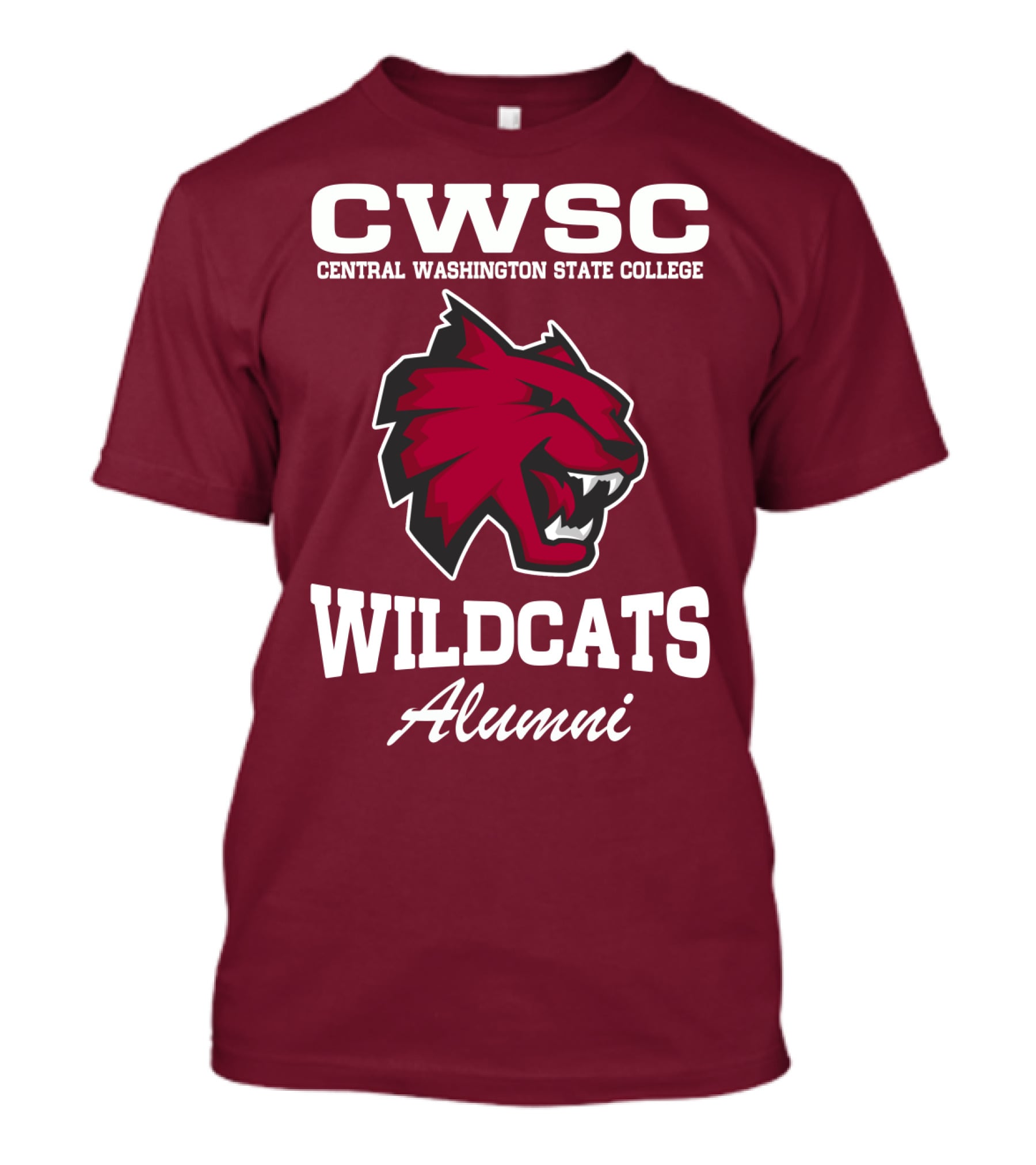 CWSC Central Washington State College Wildcats Alumni T-Shirt
