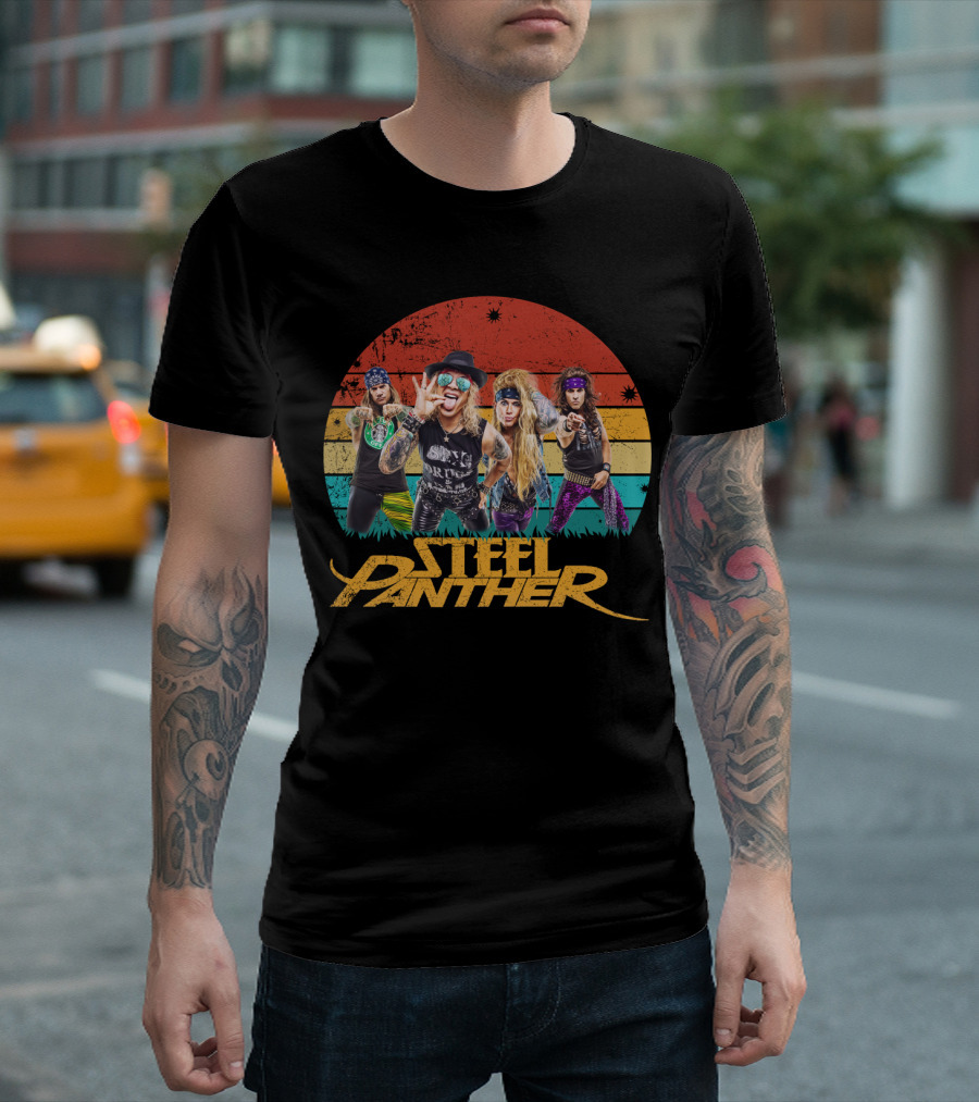 Steel Panther Retro Vintage Band Members 80s Rock T-Shirt
