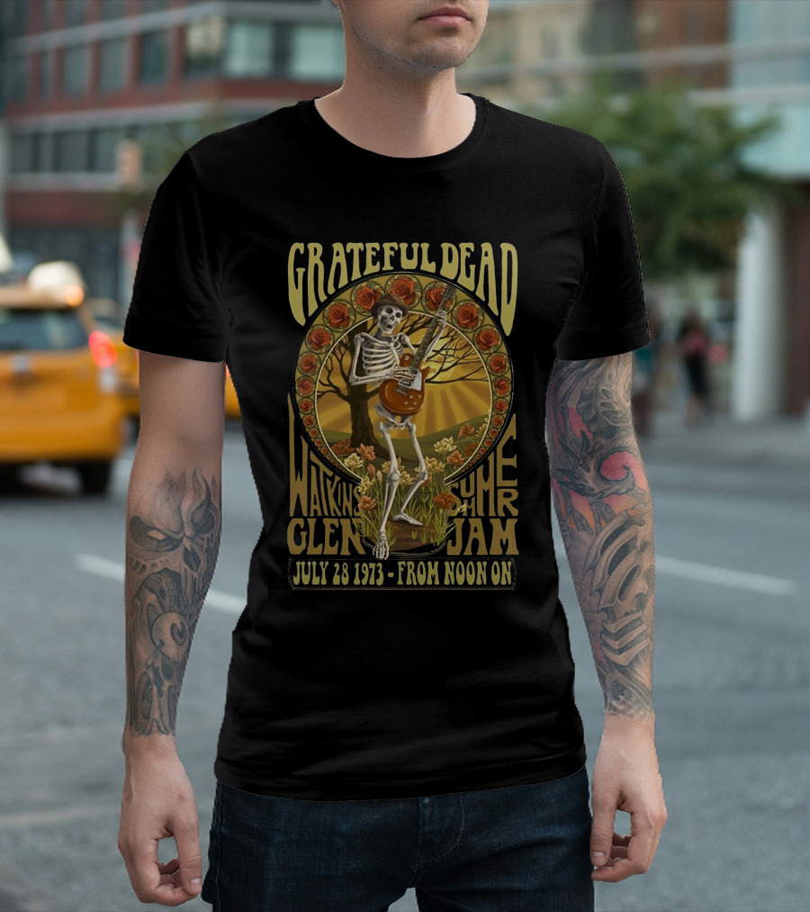 Grateful Dead Watkins Glen Summer Jam July 28 1973 From Noon On T-Shirt