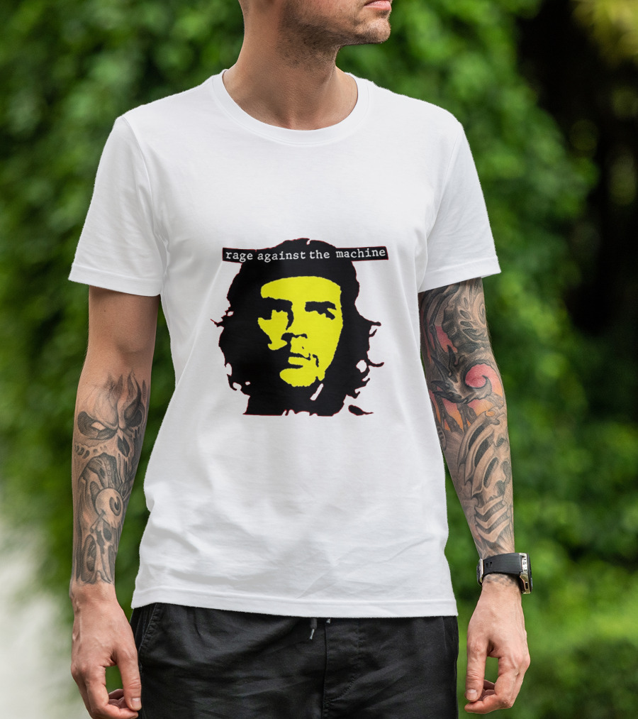 Rage Against The Machine Che Guevara Yellow Black Poster Style T-Shirt