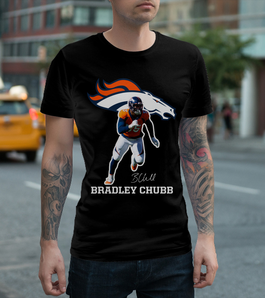 Bradley Chubb Denver Broncos Player Signature T-Shirt