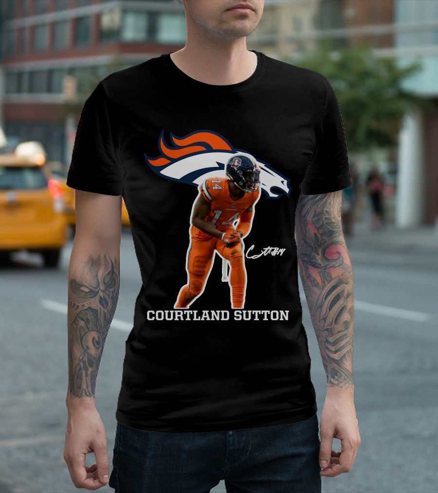 Courtland Sutton Denver Broncos Football Player #14 T-Shirt