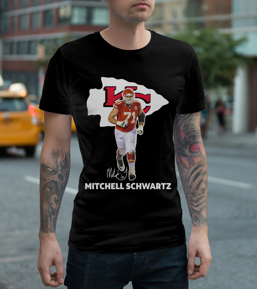 Mitchell Schwartz Kansas City Chiefs 71 NFL Player T-Shirt