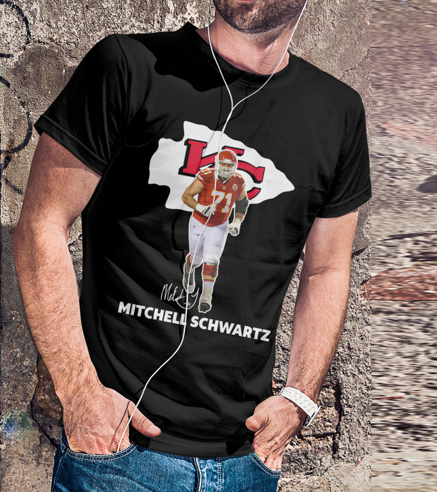 Mitchell Schwartz Kansas City Chiefs 71 NFL Player T-Shirt