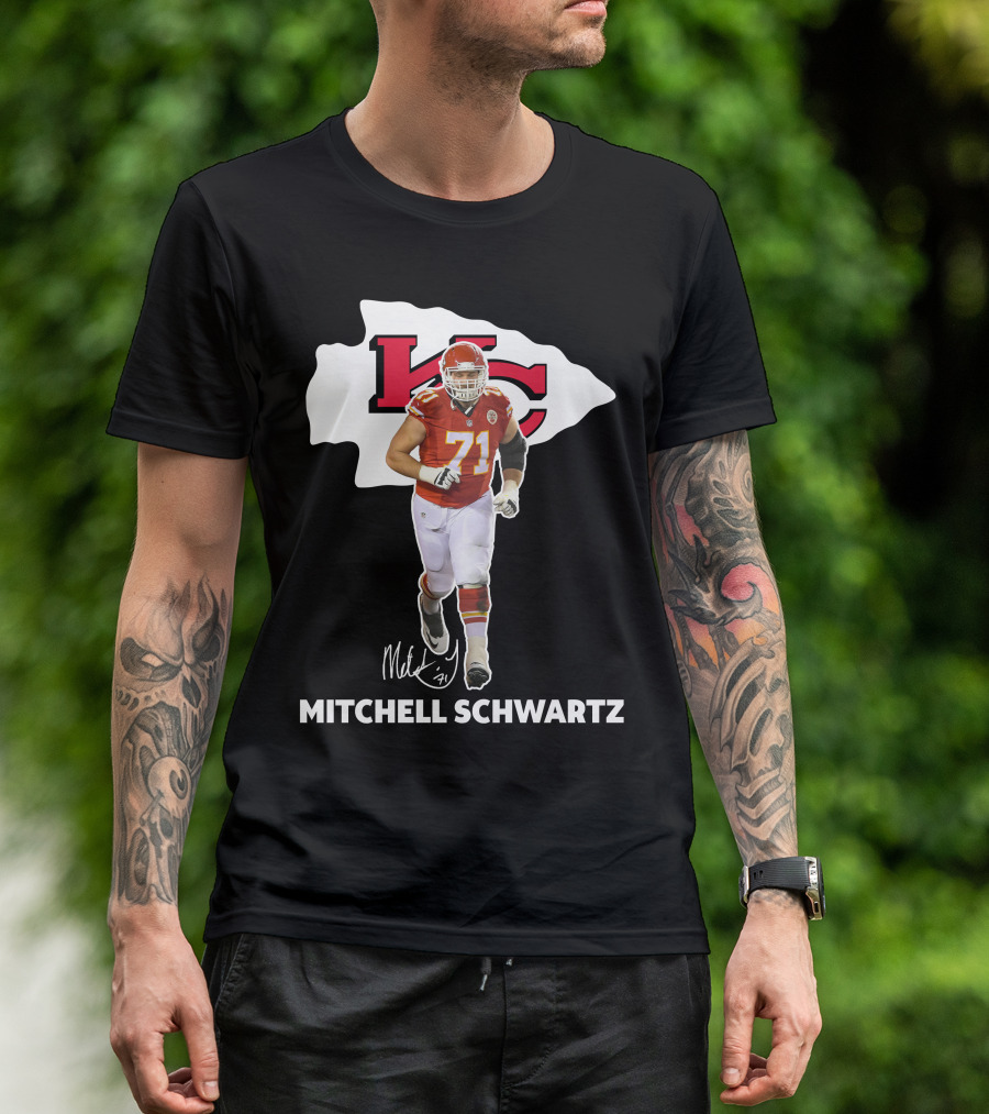 Mitchell Schwartz Kansas City Chiefs 71 NFL Player T-Shirt