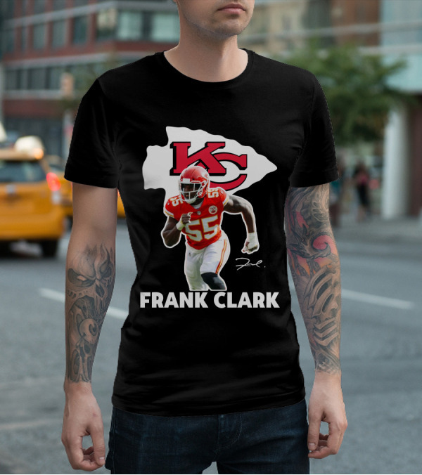 FRANK CLARK KC Football #55 Chiefs Player T-Shirt