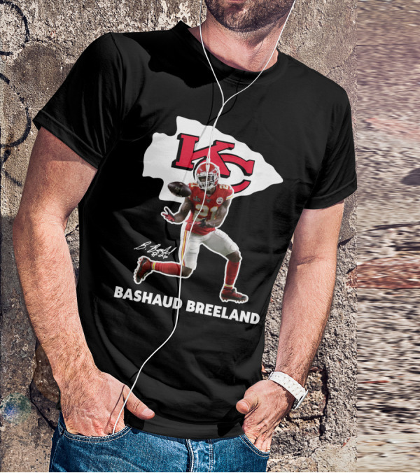 Bashaud Breland Kansas City Chiefs Super Bowl Liv 21 Kc Logo Signature T-Shirt