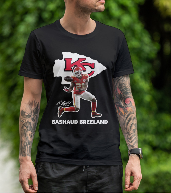 Bashaud Breland Kansas City Chiefs Super Bowl Liv 21 Kc Logo Signature T-Shirt