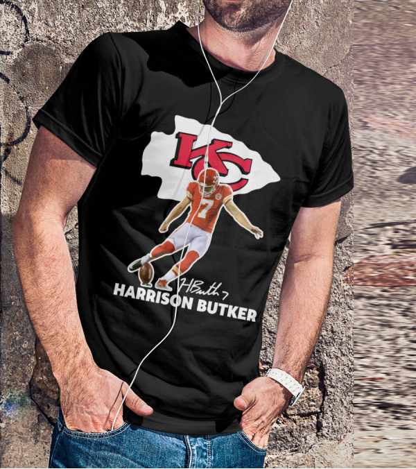 Harrison Butker Kc Chiefs Football Signature Kick T-Shirt
