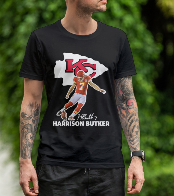 Harrison Butker Kc Chiefs Football Signature Kick T-Shirt