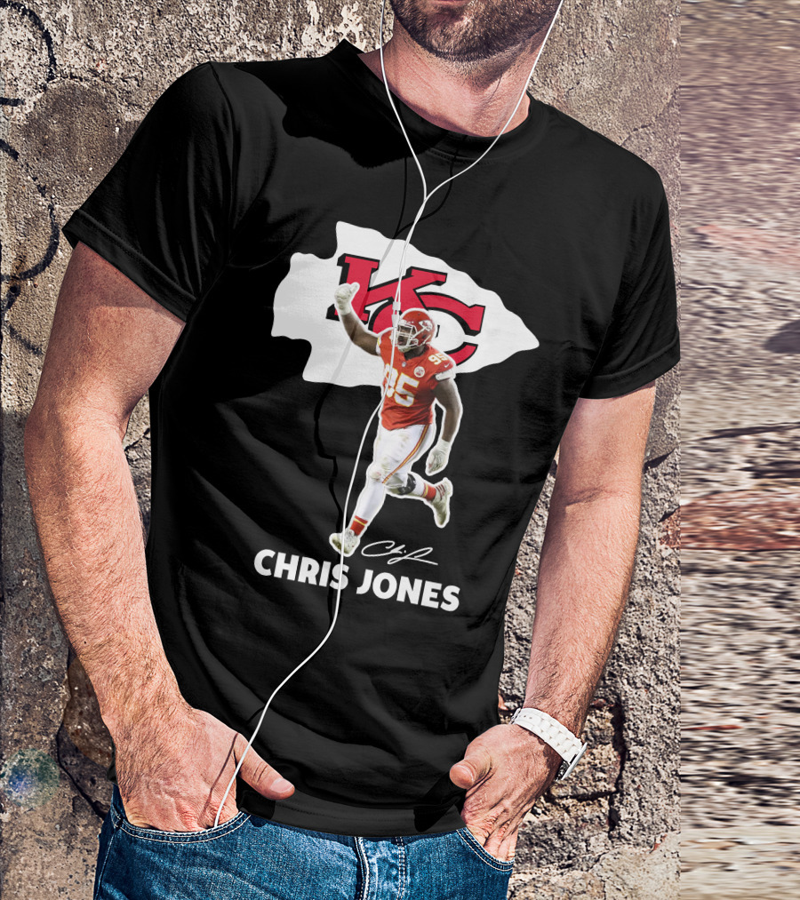 Chris Jones KC Chiefs Player 95 Signature T-Shirt