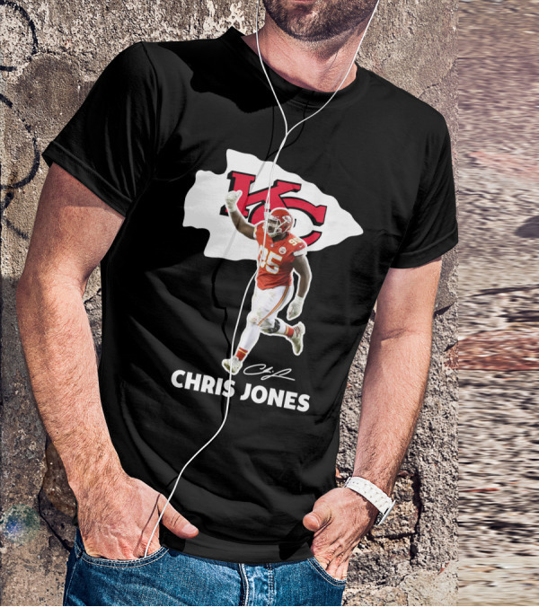 Chris Jones KC Chiefs Player 95 Signature T-Shirt