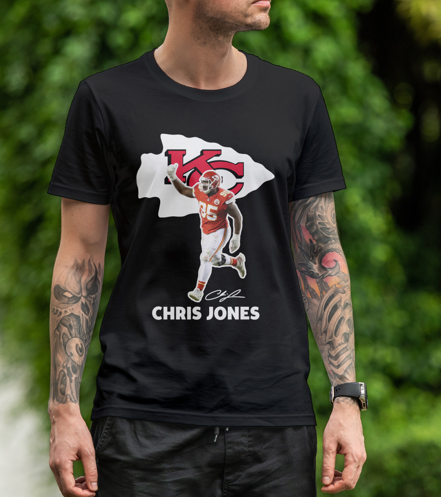 Chris Jones KC Chiefs Player 95 Signature T-Shirt
