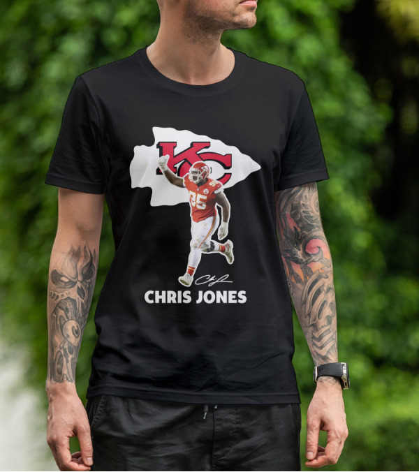 Chris Jones KC Chiefs Player 95 Signature T-Shirt
