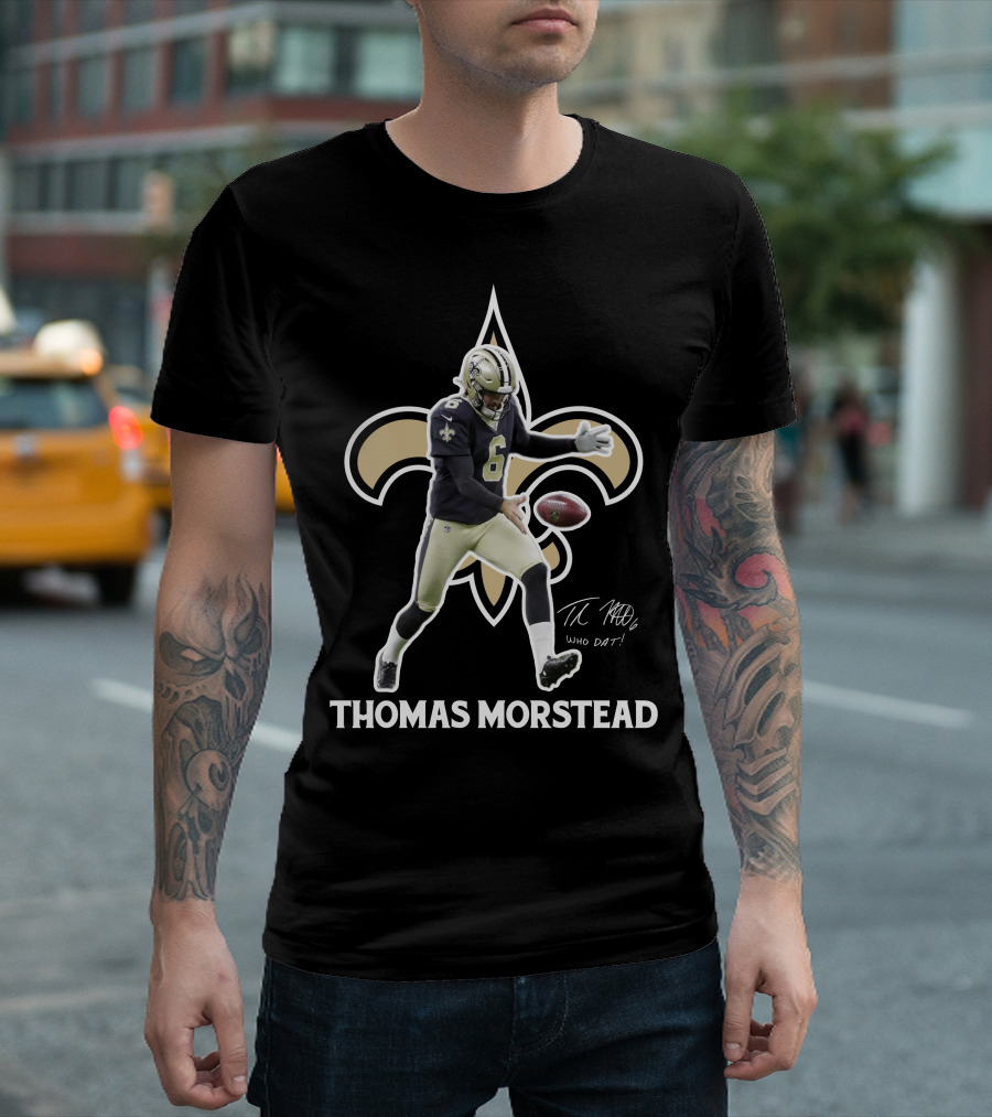 Thomas Morstead New Orleans Saints Who Dat Fleur-de-Lis T-Shirt