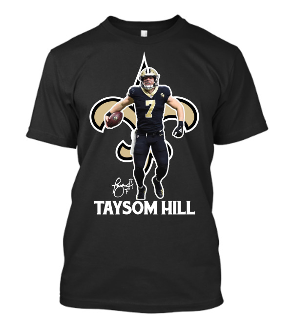 Taysom Hill New Orleans Saints Fleur De Lis Football T-Shirt