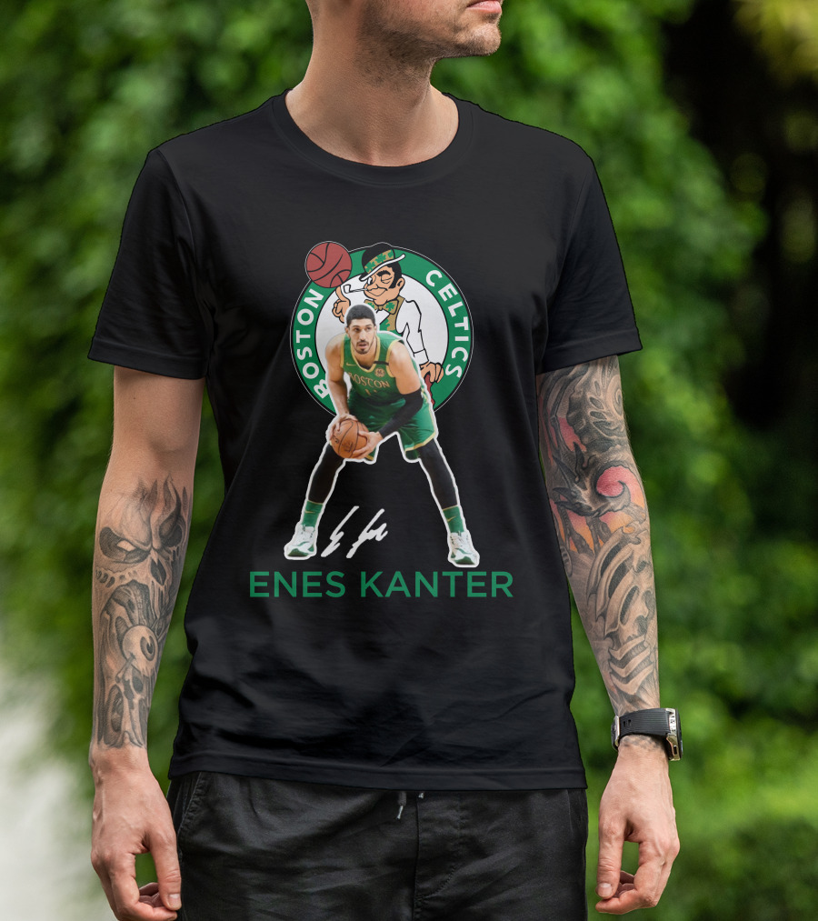 Enes Kanter Boston Celtics Basketball Player Signed Bc06 T-Shirt