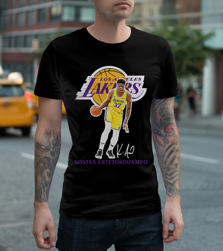 Kostas Antetokounmpo Los Angeles Lakers 37 La12 T-Shirt