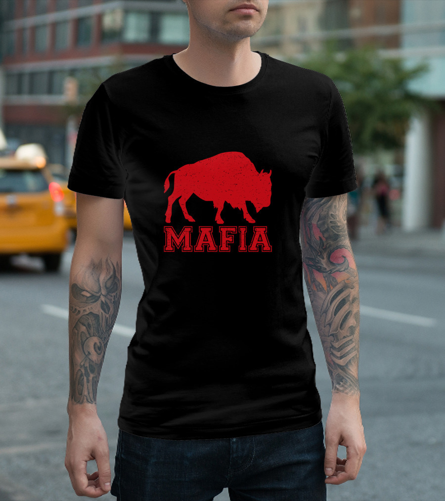 Buffalo Bills Mafia Red Bison T-Shirt