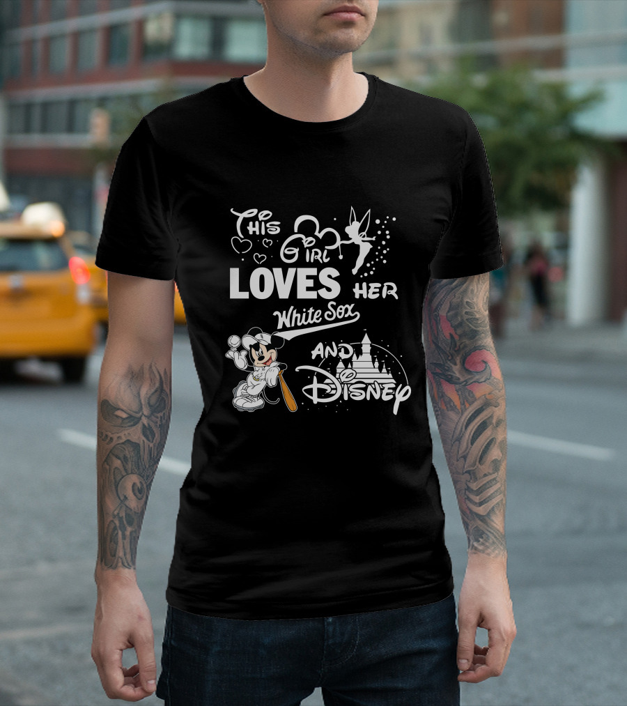 This Girl Loves Her White Sox And Disney Mickey T-Shirt