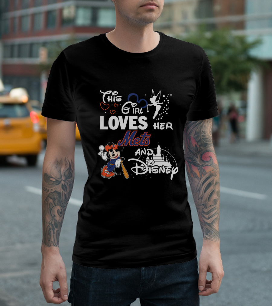 This Girl Loves Her Mets And Disney Mickey Mlb T-Shirt
