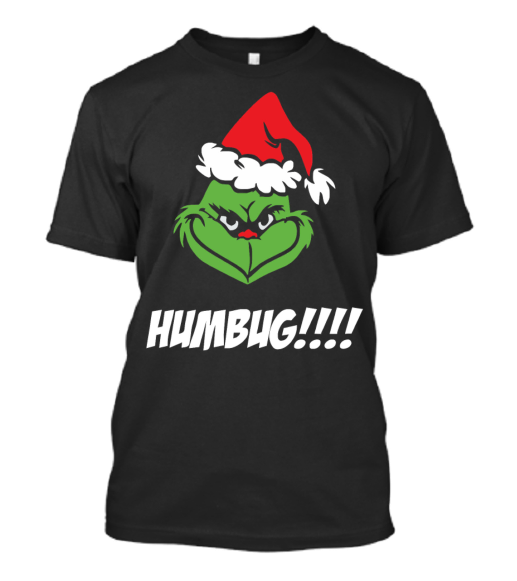 Humbug Grinch Santa Hat Fun Christmas Spirit T-Shirt