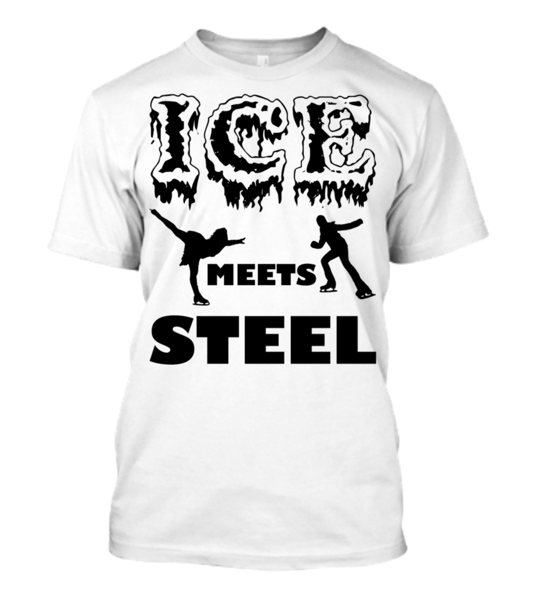 ICE Meets Steel Iceskating Skates Frozen T-Shirt