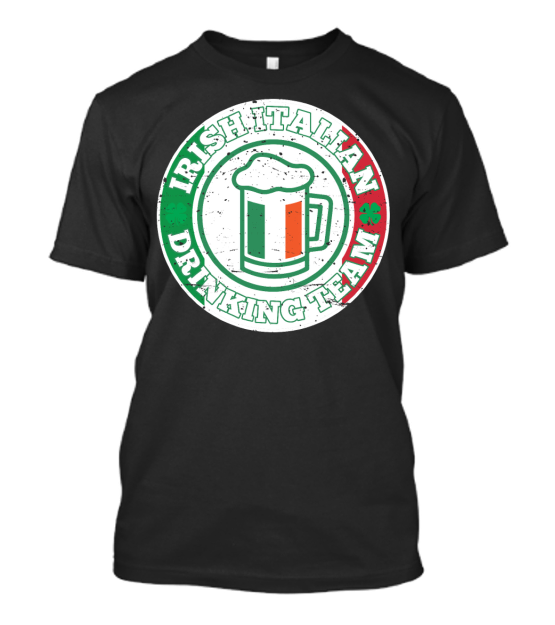 Irish Italian Drinking Team Beer Mug Italy Flag Shamrock T-Shirt