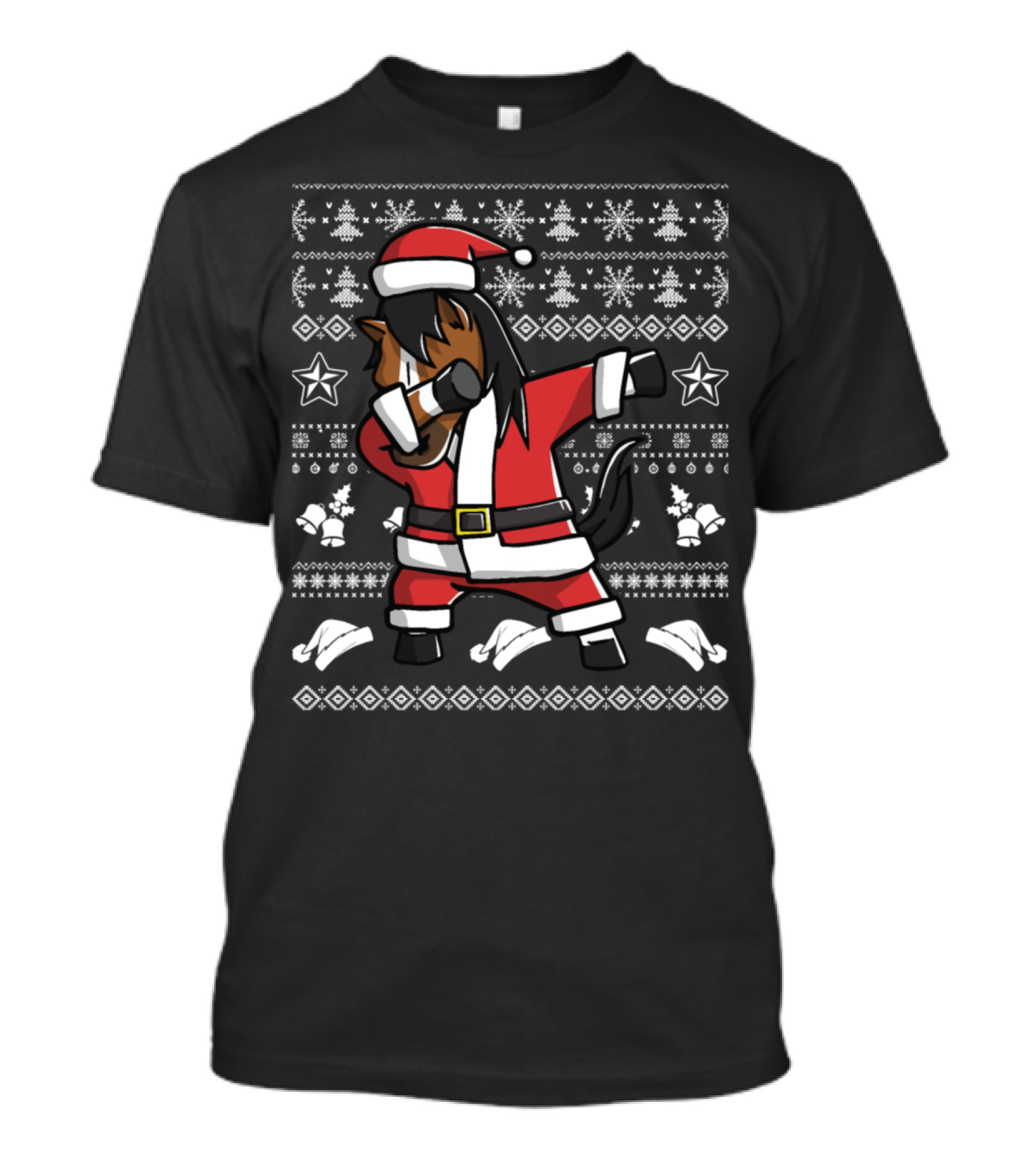 Santa Horse Dab Christmas T-Shirt