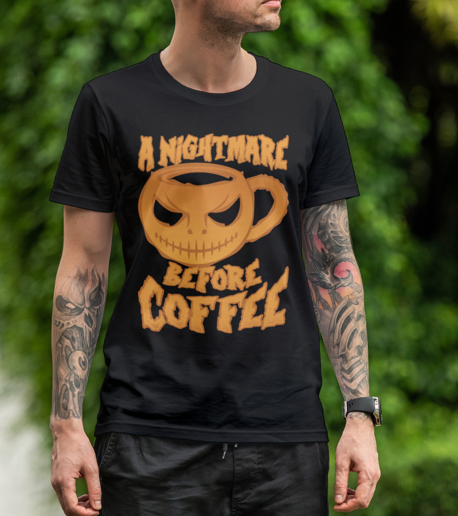 A Nightmare Before Coffee Tim Burton Jack Skellington Styled Mug T-Shirt
