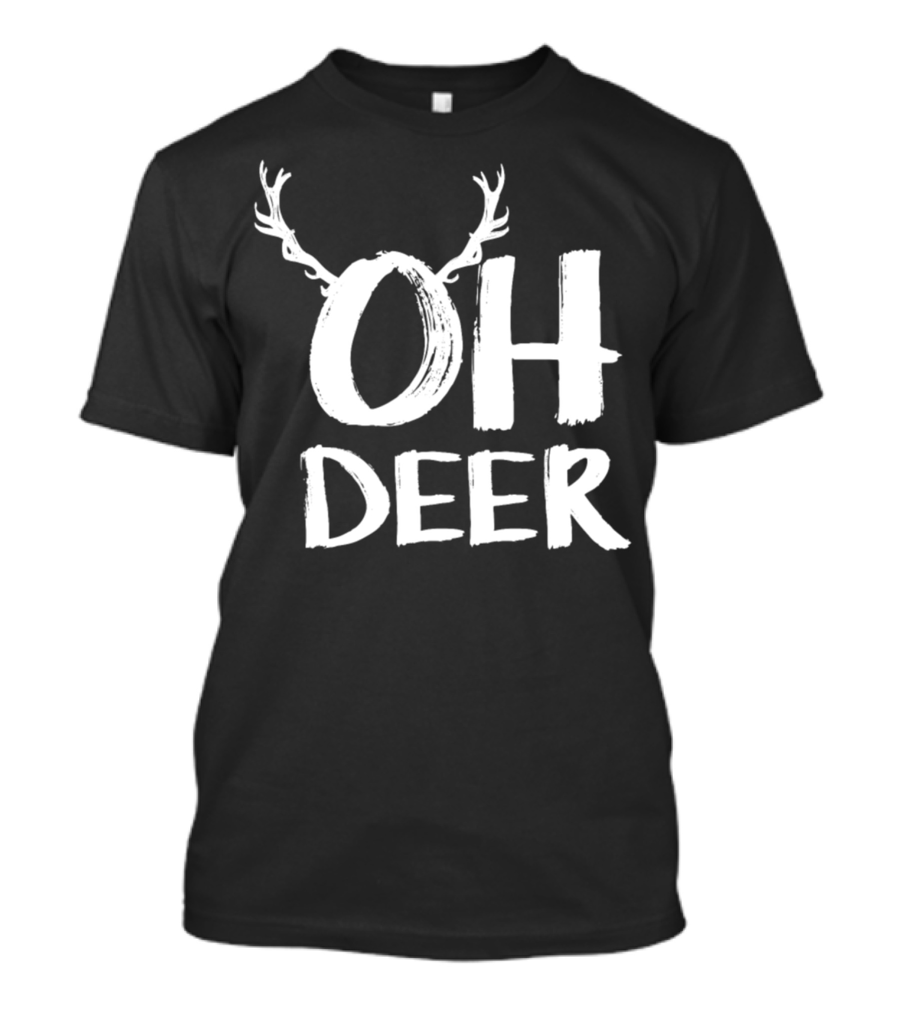 Oh Deer Christmas Funny Winter Rudolph Antlers T-Shirt