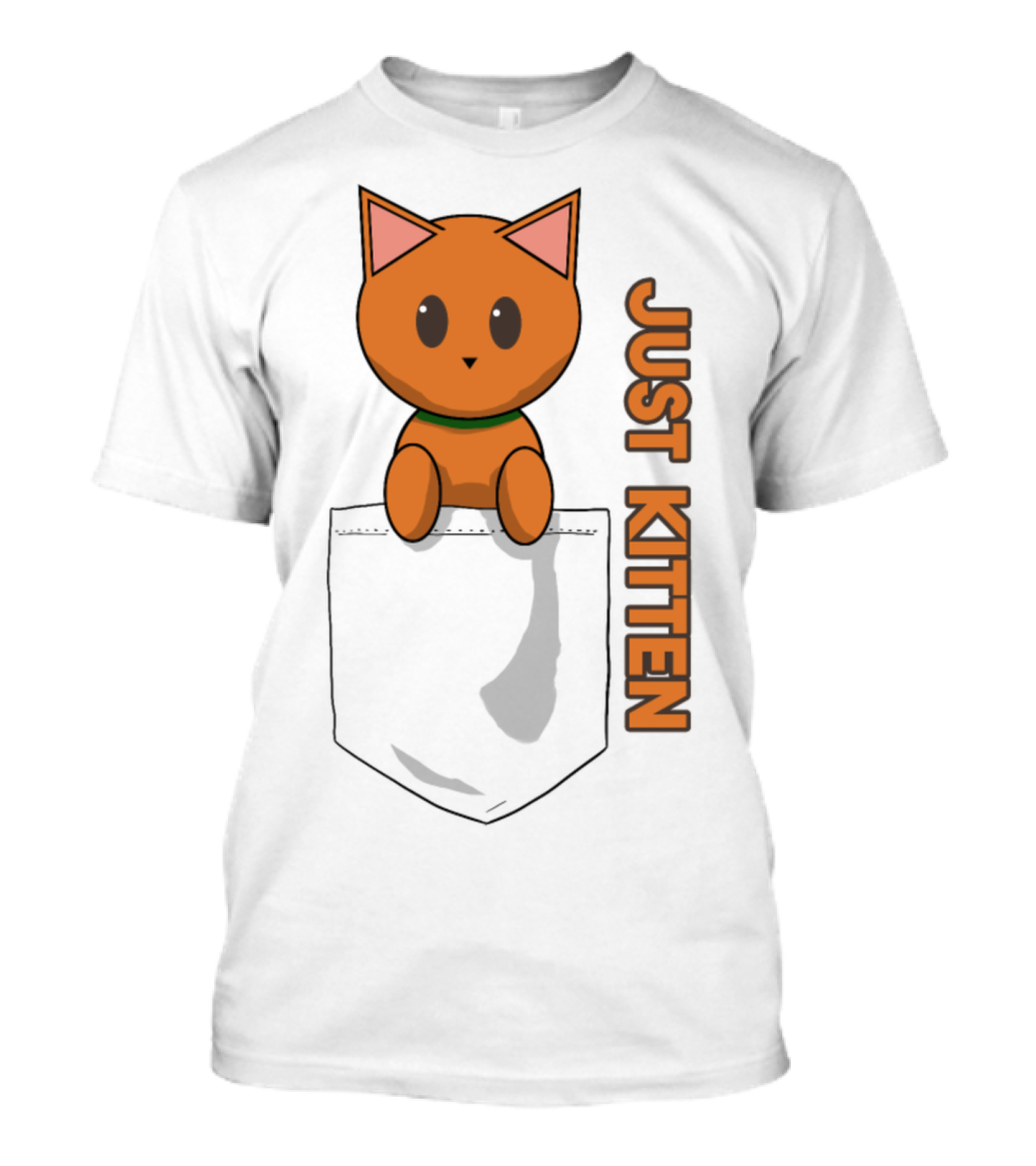 Just Kitten Pocket Cat Ginger T-Shirt
