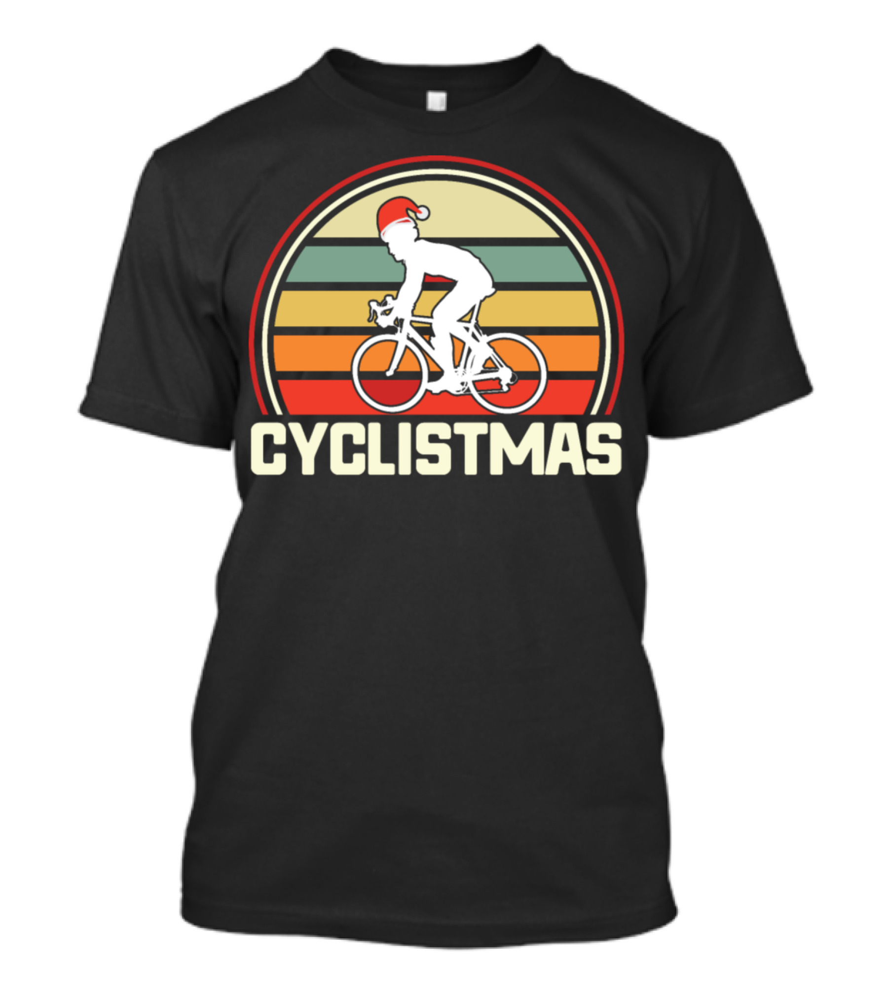 Cyclistmas Retro Vintage Christmas Bicycle T-Shirt
