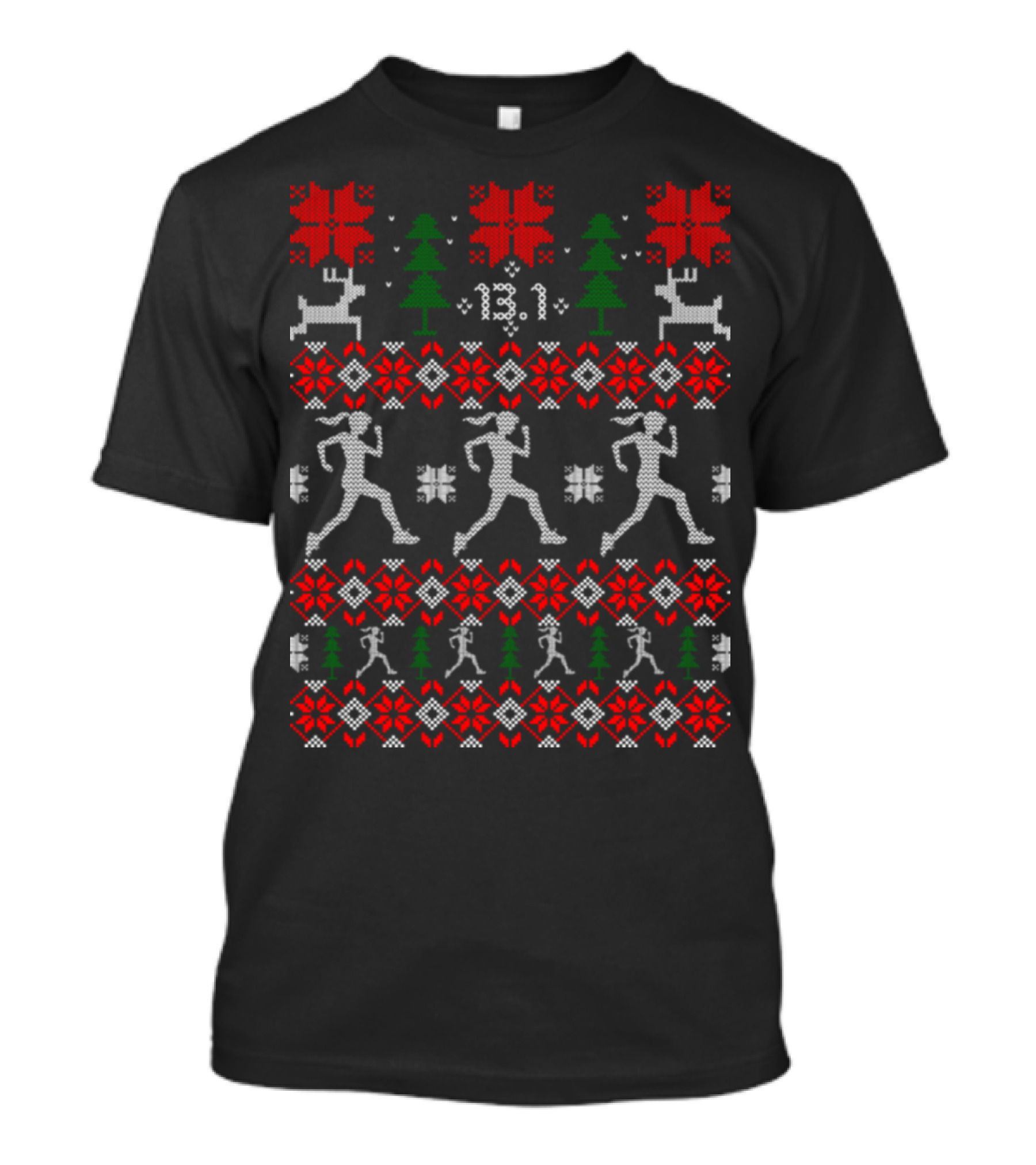 Runner Halfmarathon 13.1 Reindeer Christmas T-Shirt