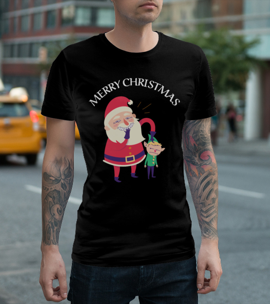 Merry Christmas Santa Claus Kidding Elfs T-Shirt