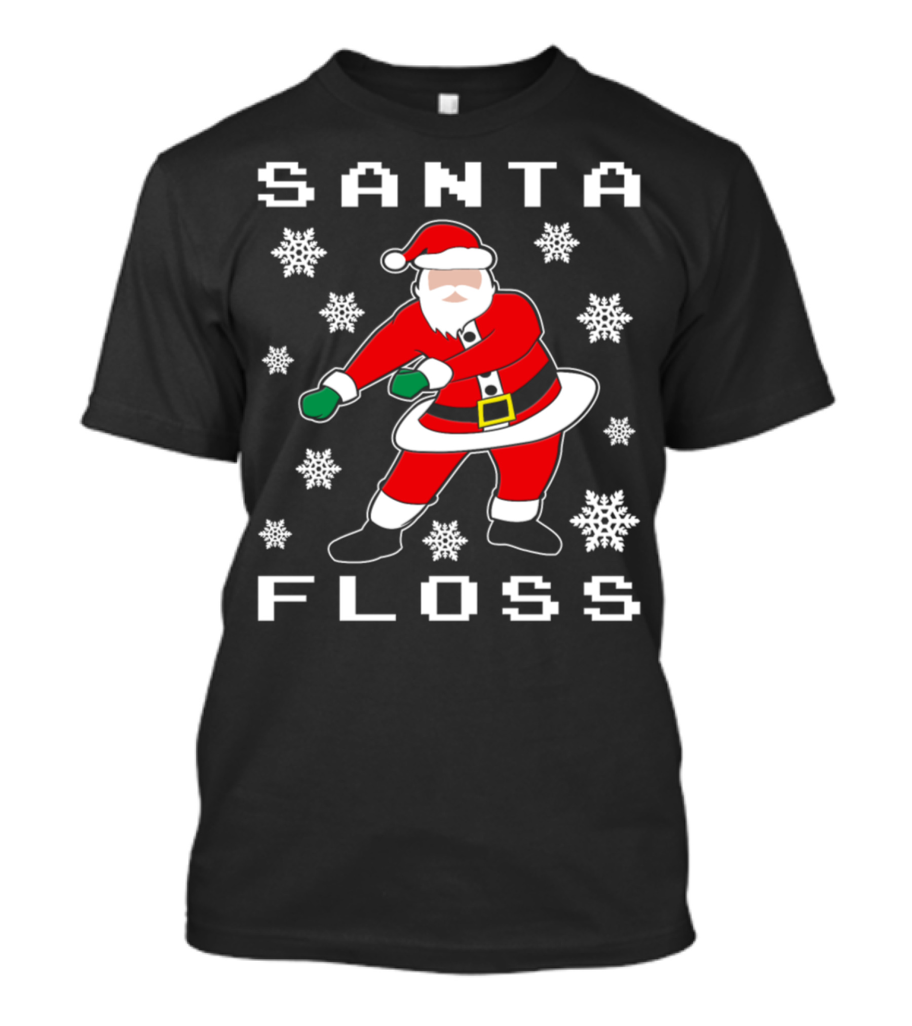 SANTA FLOSS DAB WITH SNOWFLAKES T-Shirt