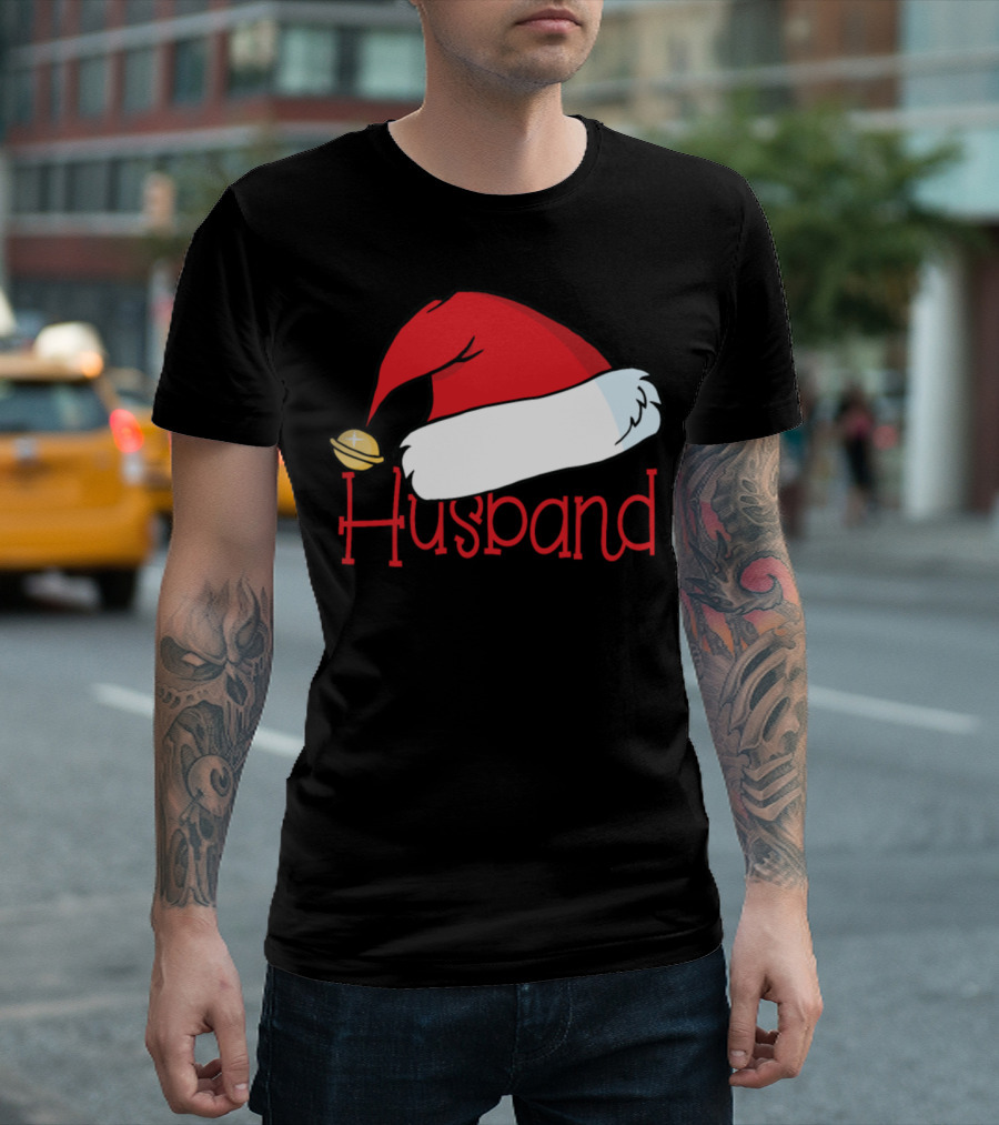 Husband Santa Hat Christmas T-Shirt
