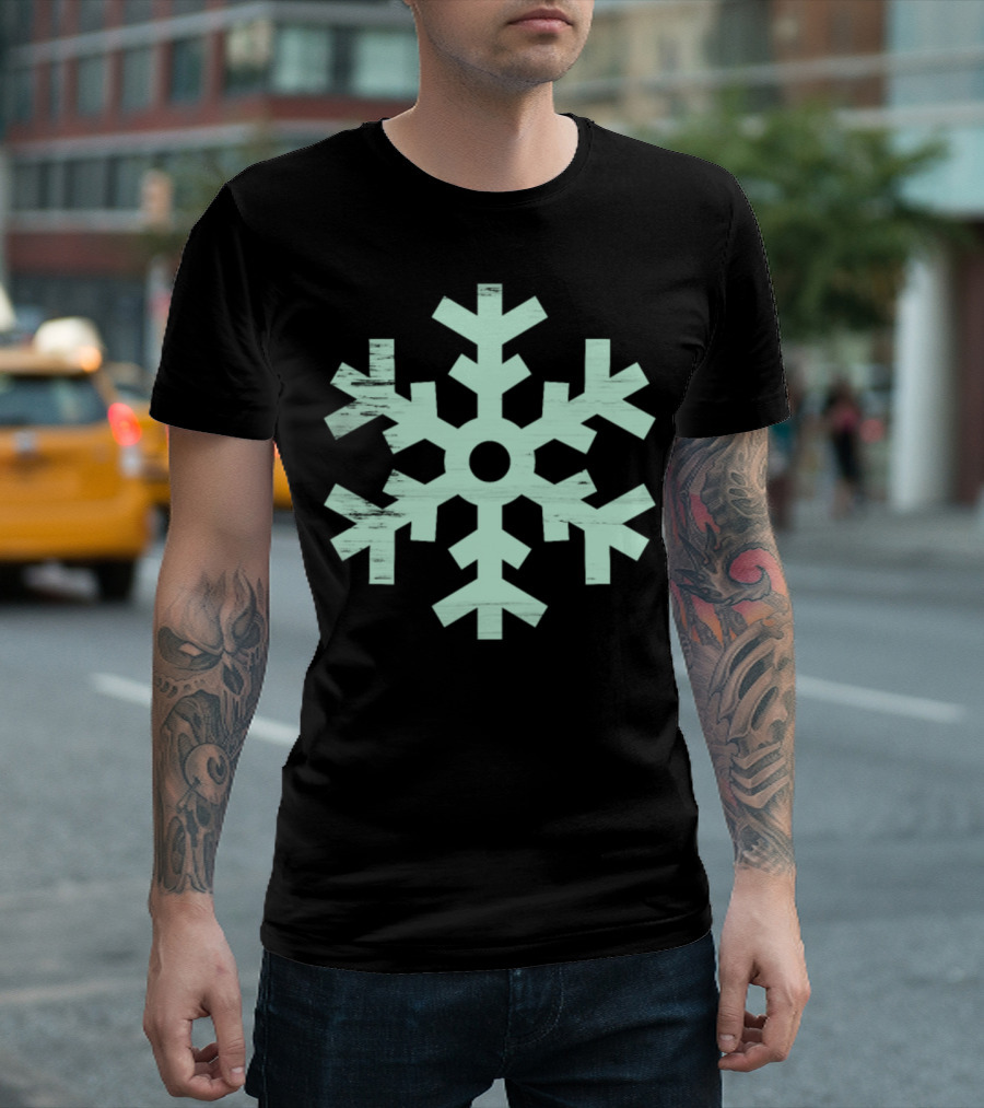 Snowflake Christmas Holiday Snowman T-Shirt