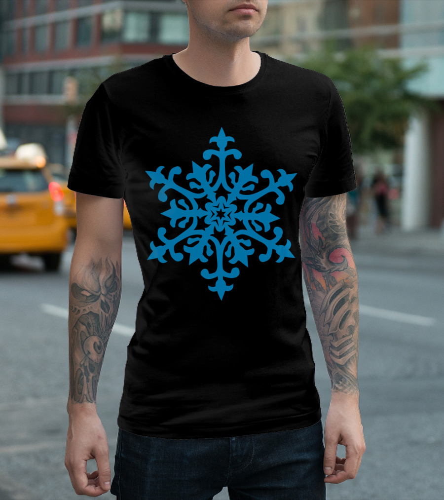 Snowflake Blue Winter T-Shirt