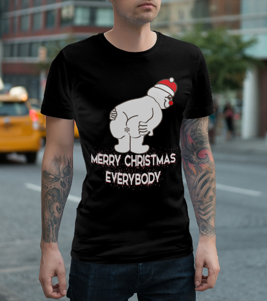 Merry Christmas Everybody Snowman Ugly Christmas T-Shirt