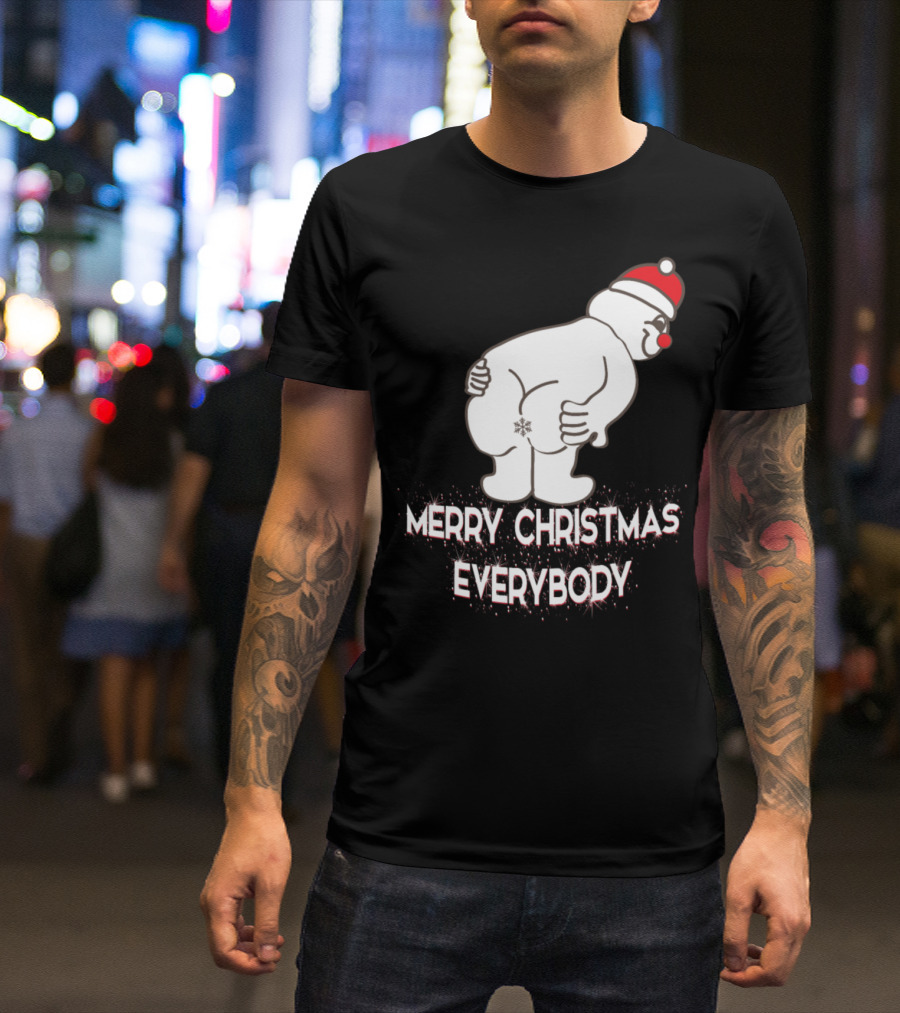 Merry Christmas Everybody Snowman Ugly Christmas T-Shirt